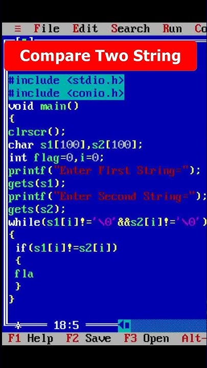 compare two strings in C Part 32 | C Programming #shorts #coding - YouTube