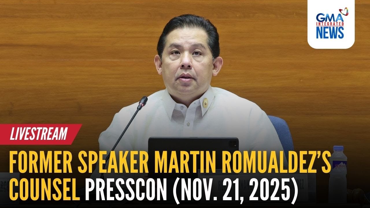 LIVE - Former Speaker Martin Romualdez’s counsel presscon (Nov. 21, 2025) | GMA Integrated News