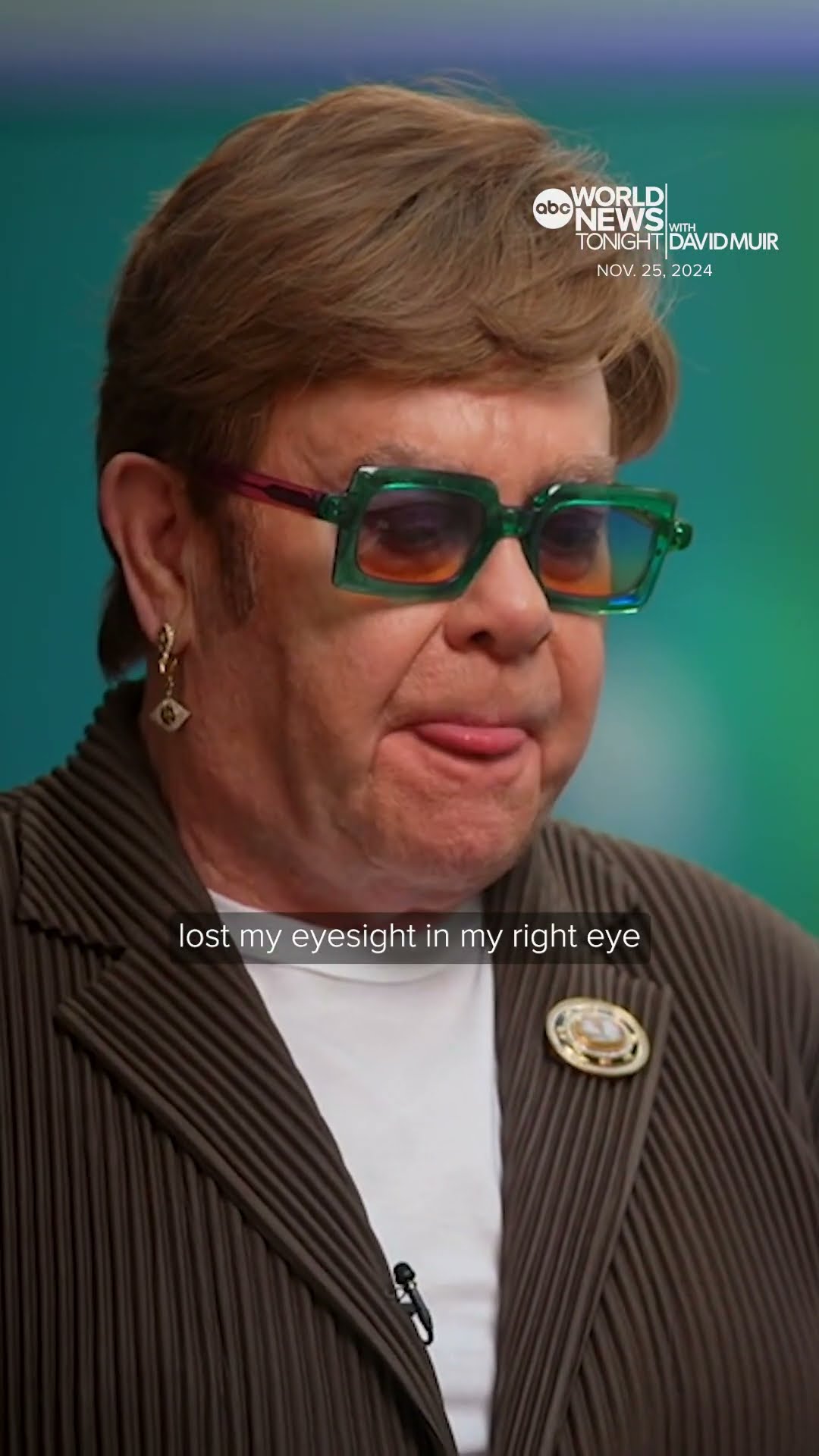 Elton John shares glimpse into personal life, losing his sight