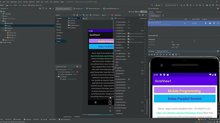 Scroll Text View by Android Studio