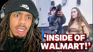 SHOPLIFTER PULLS GUN ON CANTON POLICE INSIDE A WALMART!...FULL REACTION!!