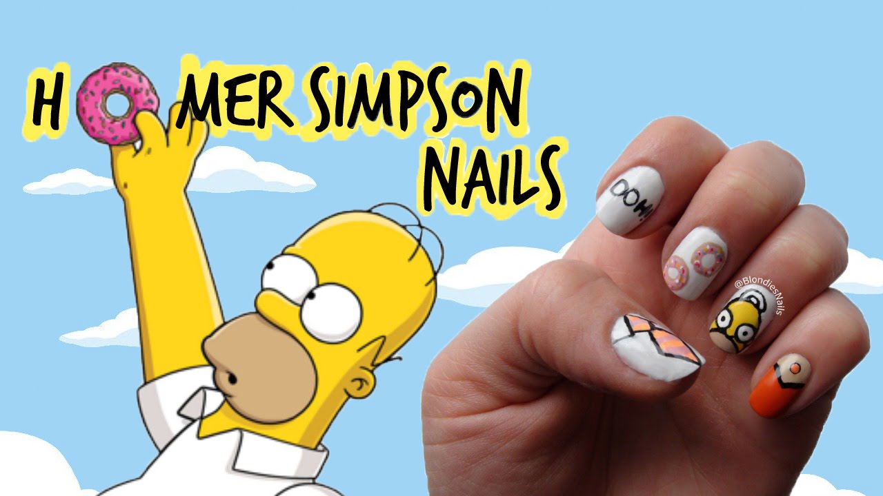 2. Bart Simpson Inspired Nails - wide 3