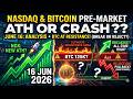 Pre-Market Analysis NASDAQ & Bitcoin: Huge Breakout Or Brutal Rejection? June 16th 2026
