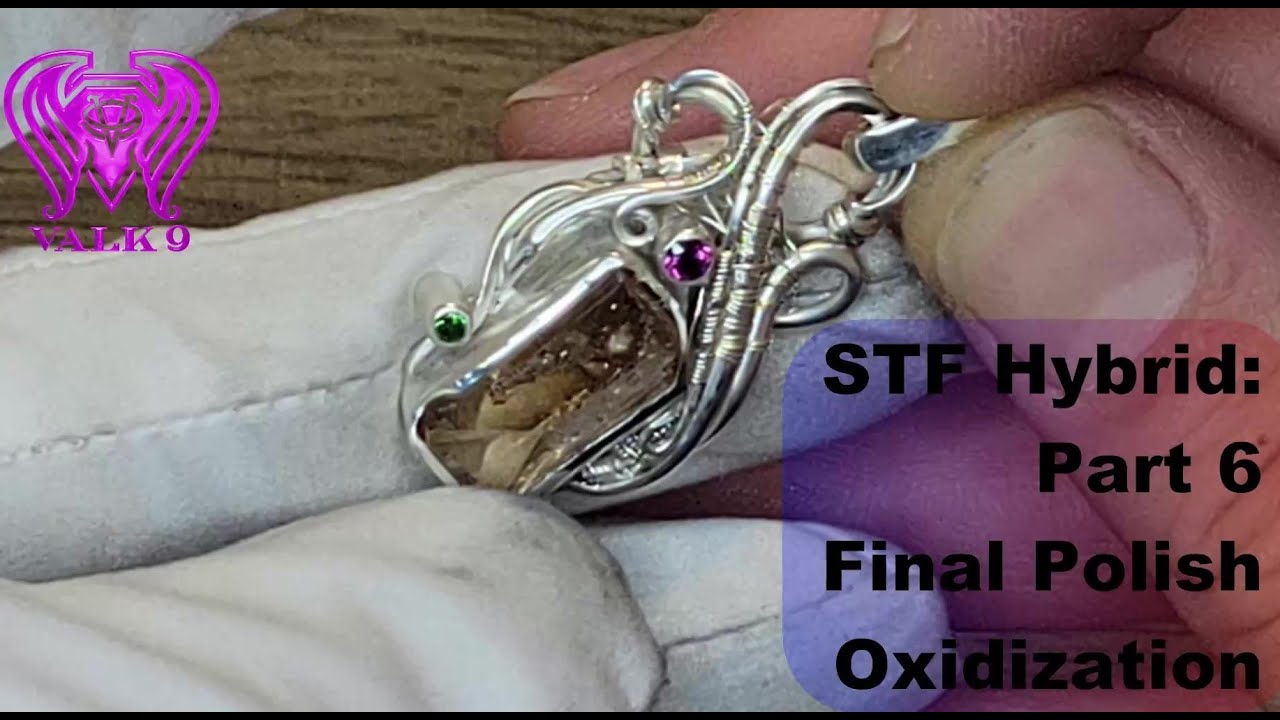 Jewelry tutorials Wire wrapping and sheet metal Hybrid Design Part 6