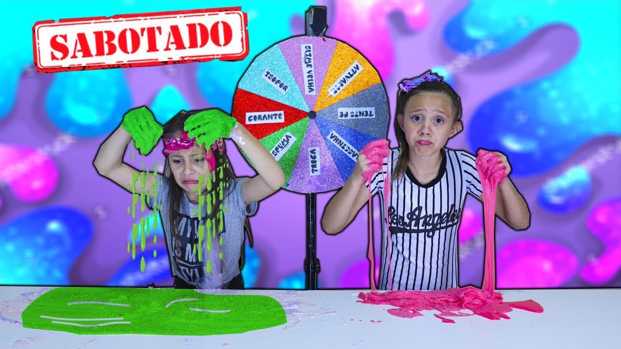 DESAFIO DA ROLETA MISTERIOSA DE SLIME (MYSTERY WHEEL OF SLIME SWITCH-UP  CHALLENGE)