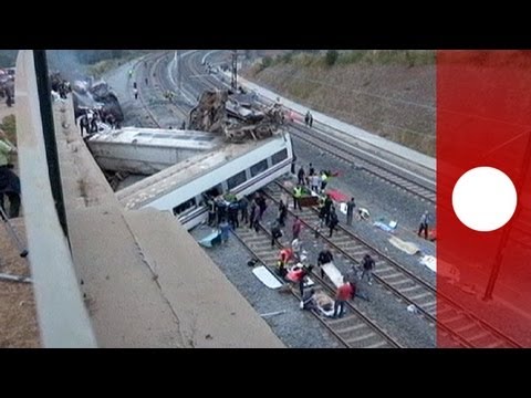 İspanya'daki tren kazası güvenlik kamerasında