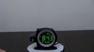 Elgin 3468E Electric Auto-Setting Projection Dual Alarm Clock w/ Day & Date Clock Display