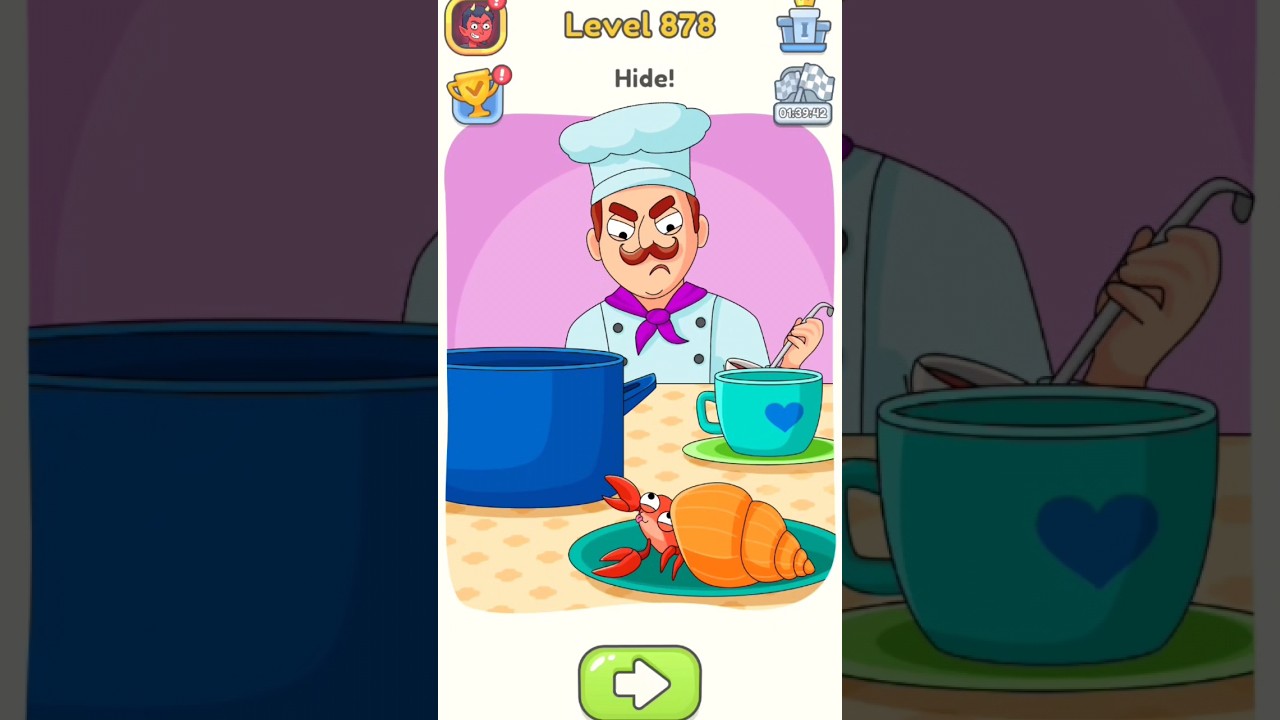 Dop 5 level 878 Hide! 🤔💗💝🦀 #youtubeshorts #shortvideos #gaming #viral