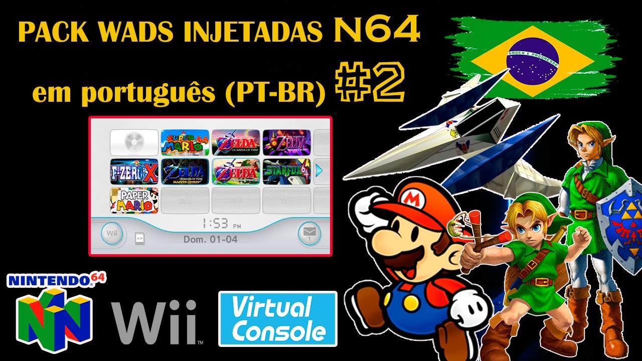 Super Mario 64 [Português (PT-BR) Textos e Vozes] WAD [VC N64] Wii - YouTube