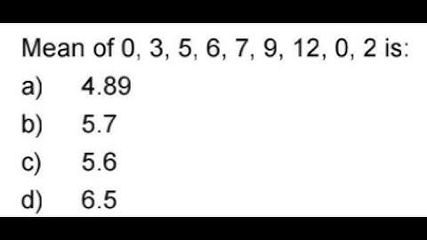 Arithmetic Mean - Statistics - #cafoundation  - Quantitative Aptitude - MCQ 3