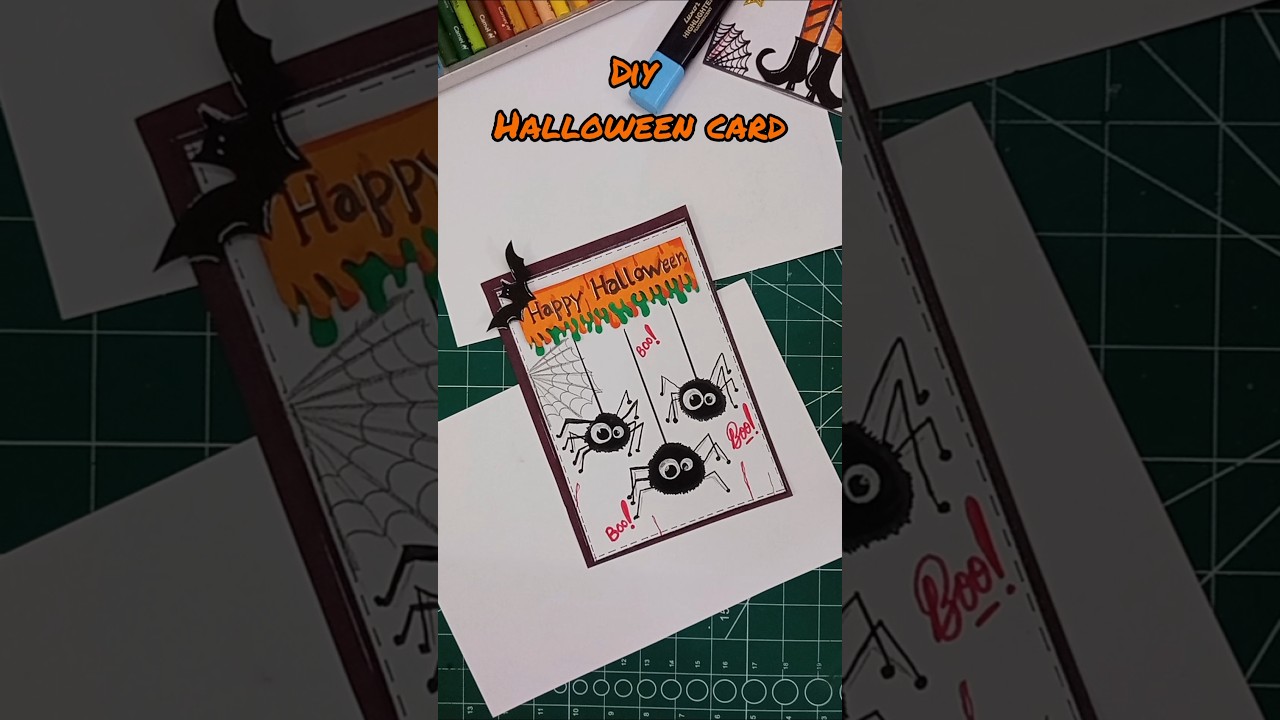 Cute Halloween Card DIY 🎃 | Easy Handmade Spooky Card Idea 