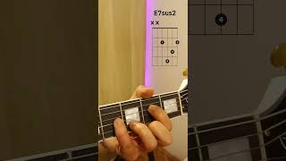 E7sus2 Guitar Chord – Easy Beginner Tutorial #guitar #guitarchords #beginnerguitar #shorts