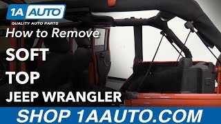 How to Remove Soft Top 06-18 Jeep Wrangler screenshot 2