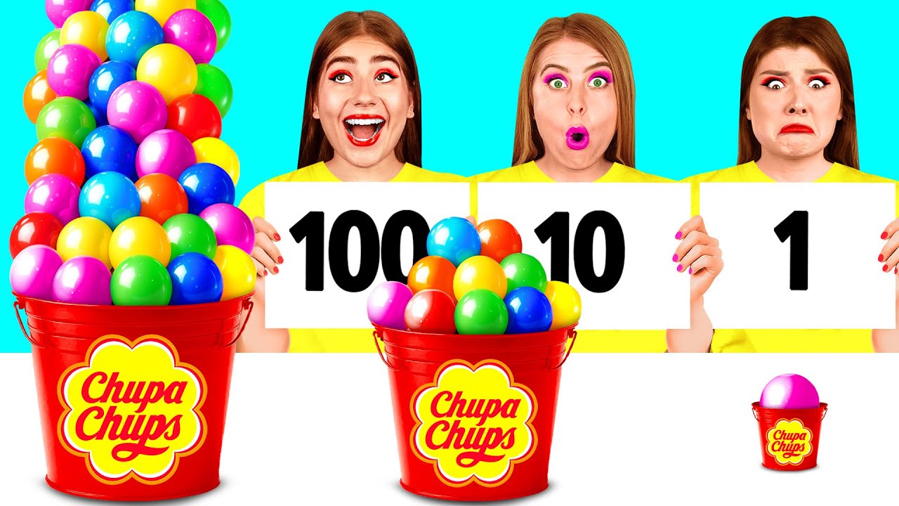 100 Слоев Еды Челлендж | Смешные Моменты от Crazy DO