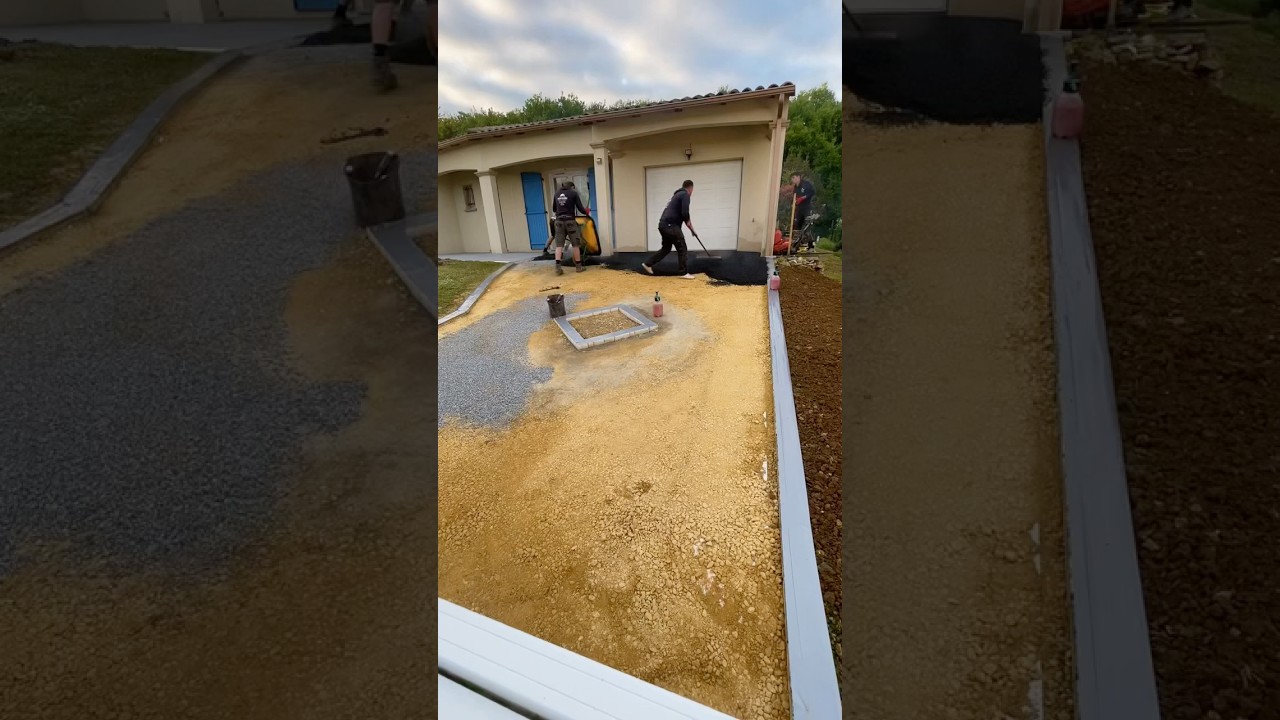 Perfekt asphaltierte Einfahrt in 10 Minuten 