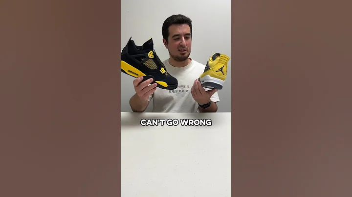 Comparing Thunder vs Lightning Jordan 4s⚡️