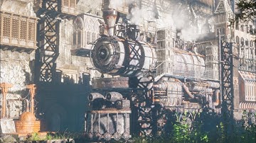 Old train station - My 3D Artwork project with Unreal Engine 5 and maya