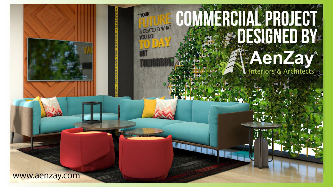 Commercial Interior Project | Office Interior design | AenZay Interiors ...