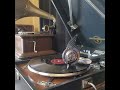 ディック・ミネ・服部 富子・杉 狂兒 ♪靑春華♪ 1940年 78rpm record. Columbia Model No G ー 241 phonograph