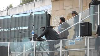 DSCF7320六本木アートナイト2013自転車発電の男