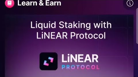 SWEAT Wallet Learn Earn/ Liquid STAKING with LiNEAR PROTOCOL /Earn LNR Token free