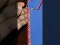 Classy border embroidery with thread and beads 🪡😱🔥🧵#beginnersstitch#embroidery #diy #shorts #viral