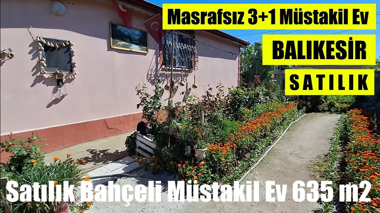 Balıkesir Satılık Bahçeli Müstakil Ev 635 m2 Masrafsız