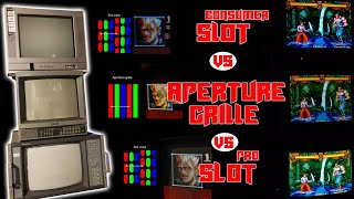 Consumer Slot Shadow Mask VS. Aperture Grille VS. Pro Slot Mask CRT / Sony / Ikegami /PVM / MiSTer Resimi