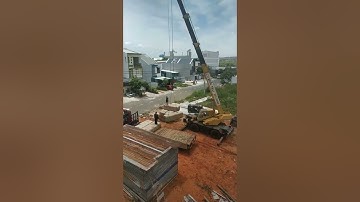 Cẩu đối trọng ép cọc #shorts #nguyenanoffical