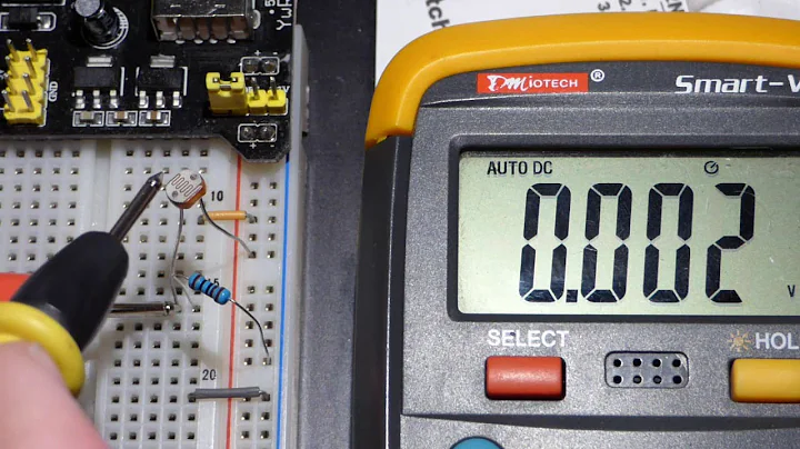 Resistor voltage dividers demonstrated for beginner learning electronics