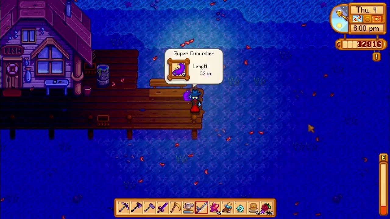 How to get a Super Cucumber fish Stardew Valley 1.5 YouTube