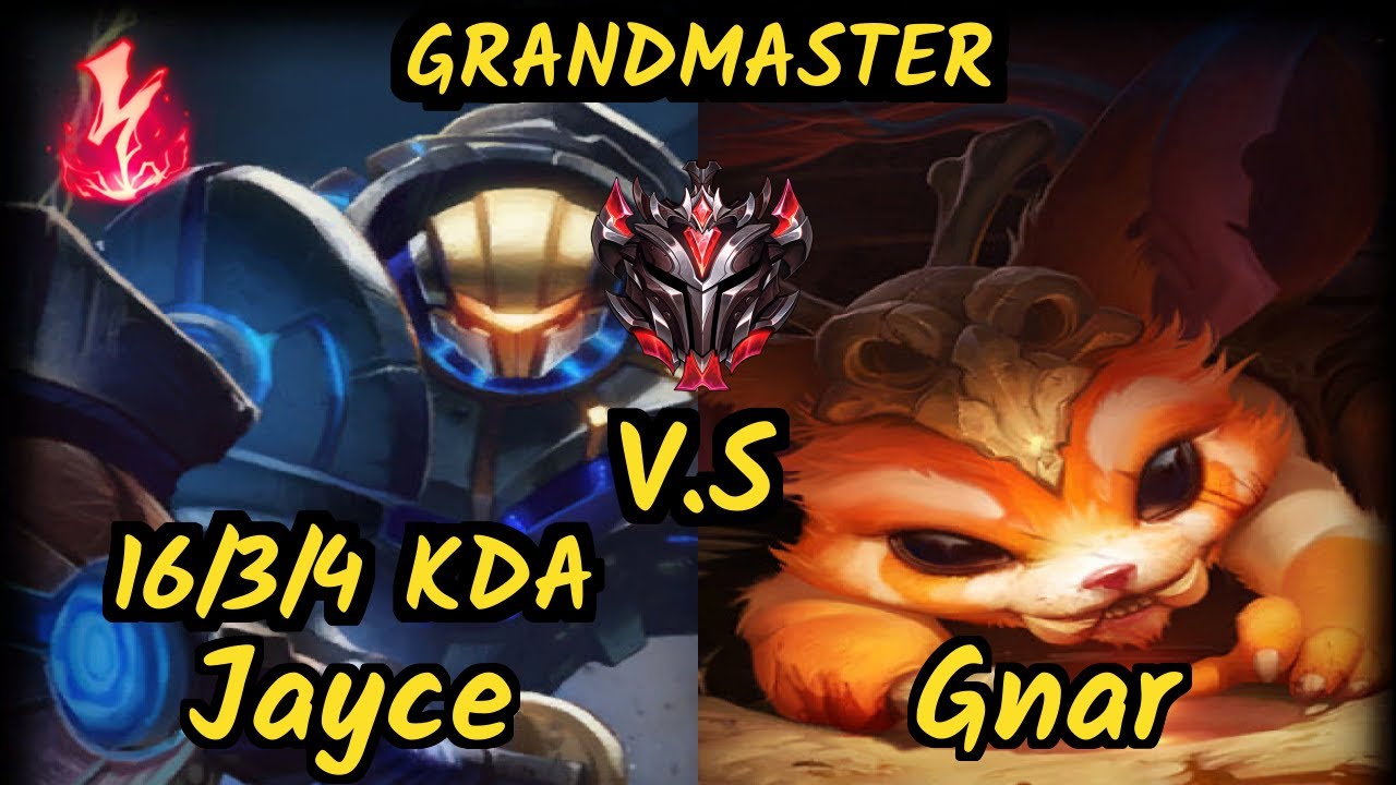 Tay (JAYCE) vs GNAR - 16/3/4 KDA TOP GAMEPLAY - BR Ranked GRANDMASTER