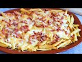 PATATAS con bacon y queso al estilo Foster´s Hollywood. Bacon & Cheese fries.