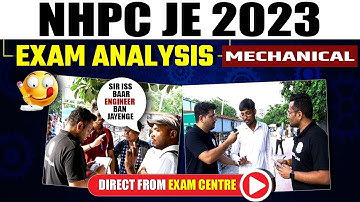 NHPC JE 2023 | NHPC JE 2023 Exam Analysis | NHPC JE Mechanical Paper Analysis 2023