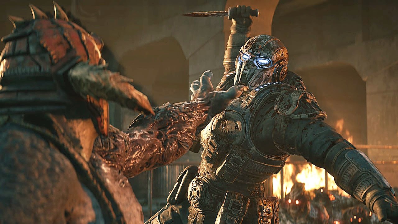 Vraahk Destroys Everyone Scene - Gears Of War E-Day