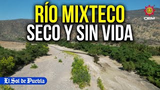 Seco y sin vida, esto es lo que queda del Río Mixteco