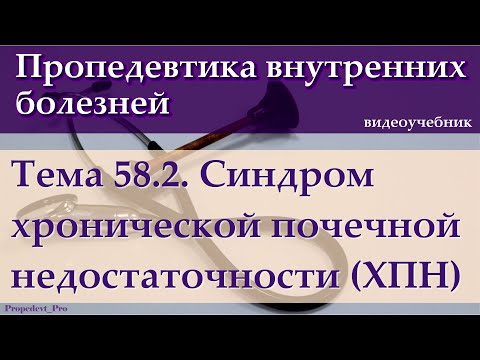 Тема 58.2. Синдром хронической почечной недостаточности (ХПН).