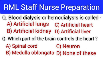RML Lucknow staff nurse previous questions paper||Most Important MCQs from previous questions paper|