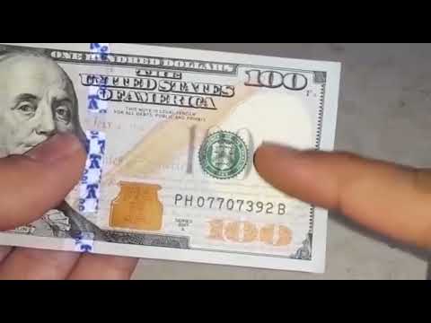 ازاى تكشف العمله المزورة اربع علامات تتأكد منها ورقة ال 100 دولار اصلية ولا مزورة  100