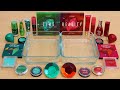 Emerald vs Ruby - Mixing Makeup Eyeshadow Into Slime ASMR