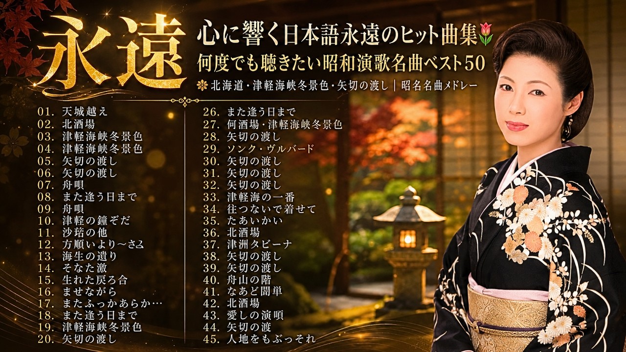🌟 何度でも聴きたい昭和演歌名曲ベスト50｜北酒場・津軽海峡冬景色