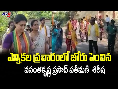 TDP MLA Candidate Vasantha Krishna Prasad wife Shirisha  Election Campaign | Mylavaram | TV5 News - TV5NEWS