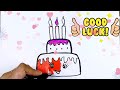 🎂 How to Draw a Birthday Cake with Candles for Kids Easy and Cute | Cách...