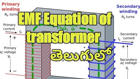 #EMF_Equation_of_single_phase_transformer. EMF equation of single phase transformer in Telugu.