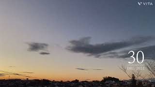 December 30, 2022 The sunset was a pale and gentle impression.