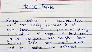How to describe a Process on Mango Pickle in English |Processing Writing in English||