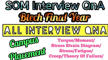 Strength Of Material (SOM) Interview QnA || Campus Placement