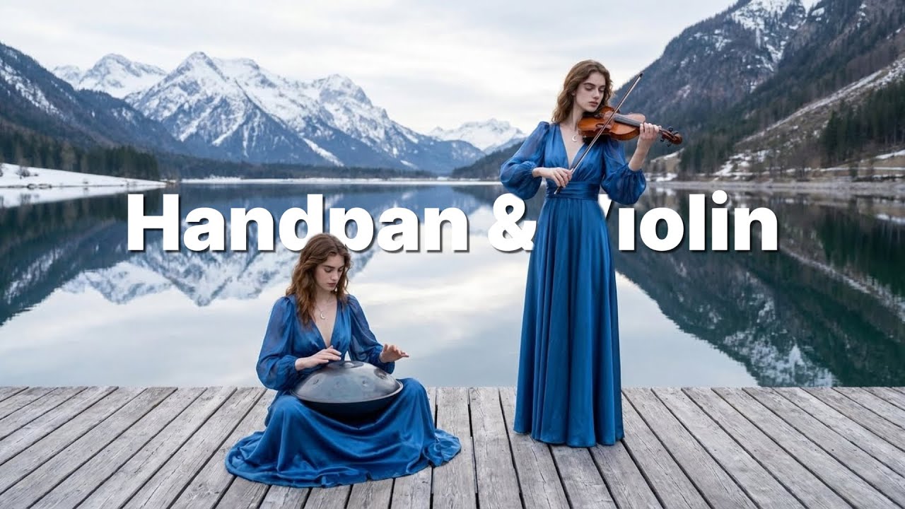 🏔️ Crystal Clear Healing Music | Handpan & Violin at the Alpine Mirror Lake (1-Hour)