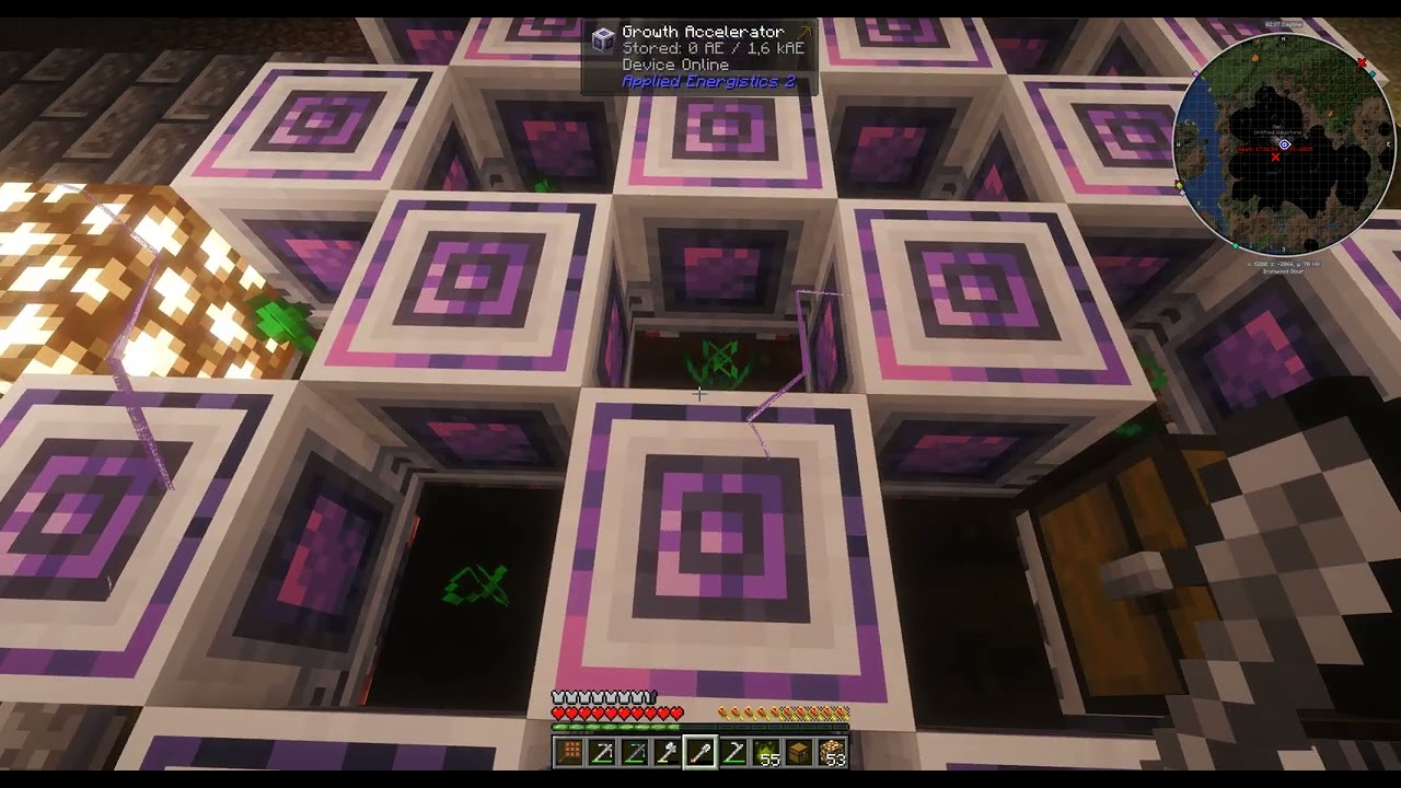 ATM10 inferium harvesting with broken Silent Gear hoe and pylon