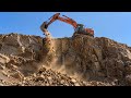 HILL DESTRUCTION: How to Break a Hill with an Excavator Machine! #excavators #stonemachinery #jcb